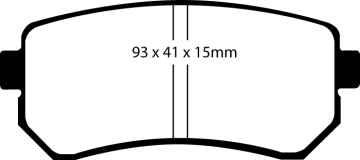 Preview: EBC Blackstuff Bremsbeläge DP1769 für Kia PRO CEEŽD ED 2.0 LPG hinten
