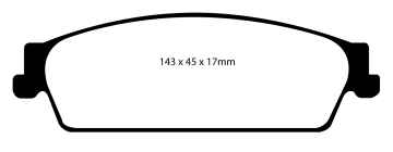 Preview: EBC Blackstuff Bremsbeläge DP1780 für Chevrolet Tahoe  4.8 (2x4 und 4x4) hinten