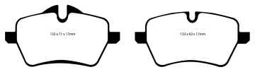 Preview: EBC Blackstuff Bremsbeläge DP1789 für Mini Mini R50, R53 John Cooper Works vorne