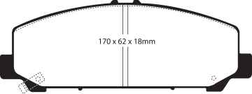 Preview: EBC Yellowstuff Bremsbeläge DP41808R für Nissan Armada  5.6 vorne