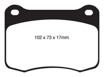 Preview: EBC Yellowstuff Bremsbeläge DP41820R für Lexus GS (4) _L1_ F (URL10_) hinten