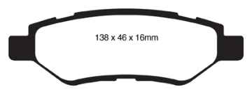 Preview: EBC Blackstuff Bremsbeläge DP1829 für Cadillac CTS  2.8 hinten