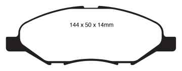 Preview: EBC Blackstuff Bremsbeläge DP1832 für Nissan Tiida C11X 1.6 vorne