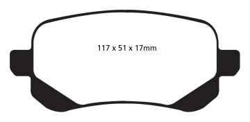 Preview: EBC Yellowstuff Bremsbeläge DP41840R für VW Routan  4.0 hinten