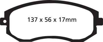 Preview: EBC Blackstuff Bremsbeläge DP1884 für Subaru Forester SJ 2.0 D vorne