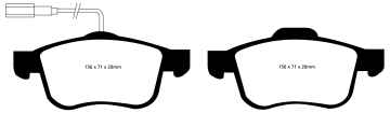 Preview: EBC Blackstuff Bremsbeläge DP1904 für Alfa Romeo 159 939 1.9 JTDM 16V vorne