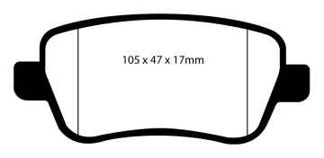 Preview: EBC Blackstuff Bremsbeläge DP1910 für Fiat Croma 194 2.2 16V hinten