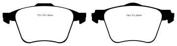 Preview: EBC Blackstuff Bremsbeläge DP1914 für Volvo V60 155, 157 2.0 T vorne