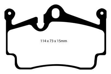 Preview: EBC Yellowstuff Bremsbeläge DP41920R für Porsche Cayman 718 982 S 2.5 hinten