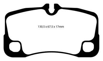 Preview: EBC Yellowstuff Bremsbeläge DP41930R für Porsche 911 997 3.6 Turbo hinten