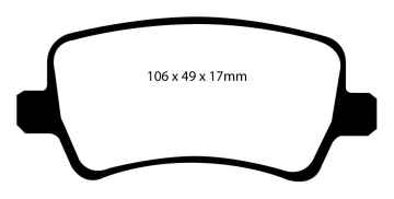 Preview: EBC Blackstuff Bremsbeläge DP1934 für Ford S-Max WA6 1.6 EcoBoost hinten