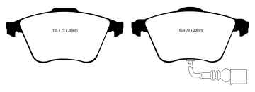 EBC Bluestuff NDX Bremsbeläge DP51946NDX für Audi TT (2) 8J3 3.2 V6 quattro vorne