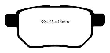 Preview: EBC Blackstuff Bremsbeläge DP1947 für Toyota Prius PHV _W52_ 1.8 Plug-in Hybrid (ZVW52_) hinten