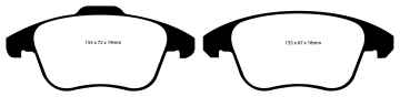 Preview: EBC Blackstuff Bremsbeläge DP1960 für Citroën C4 Picasso UD_ 2.0 HDi 165 vorne