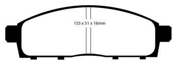 Preview: EBC Blackstuff Bremsbeläge DP1963 für Fiat Fullback 502_, 503_ 2.4 D 4x4 vorne