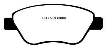 Preview: EBC Blackstuff Bremsbeläge DP1965 für Opel Corsa D  1.0 vorne