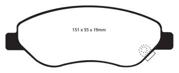 Preview: EBC Blackstuff Bremsbeläge DP1981 für Opel Corsa D  1.4 vorne