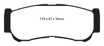 Preview: EBC Blackstuff Bremsbeläge DP1982 für Hyundai Santa Fe 2 CM 2.2 CRDi GLS 4x4 hinten
