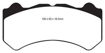 Preview: EBC Yellowstuff Bremsbeläge DP41983R für Nissan GT-R R35 3.8 V6 vorne