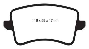 Preview: EBC Blackstuff Bremsbeläge DP1988 für Audi A5 8TA 2.7 TDI hinten