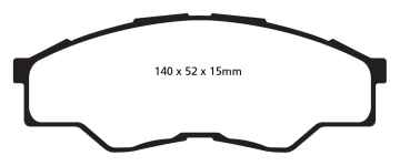 Preview: EBC Blackstuff Bremsbeläge DPX2001 für Toyota Hilux TGN1_, GGN2_, GGN1_, KUN2_, KUN1_ 2.5 D-4D vorne