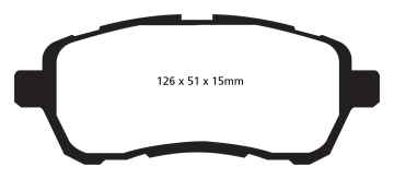Preview: EBC Blackstuff Bremsbeläge DPX2003 für Mazda 2 DE 1.6 MZ-CD vorne