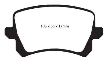 Preview: EBC Blackstuff Bremsbeläge DPX2004 für Seat Alhambra 710, 711 1.4 TSI hinten