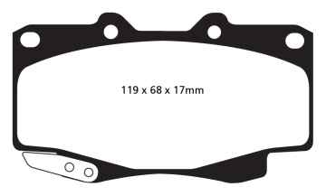 Preview: EBC Blackstuff Bremsbeläge DPX2005 für Toyota Hilux RN6_, RN5_, LN6_, YN6_, YN5_, LN5_ 2.5 D-4D 4WD vorne