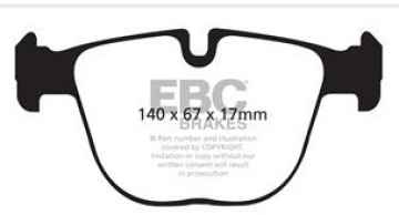 Preview: EBC Yellowstuff Bremsbeläge DP42008R für BMW X6 E71, E72 xDrive 50 i hinten