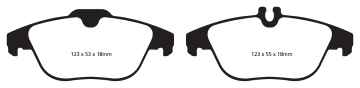 Preview: EBC Blackstuff Bremsbeläge DPX2012 für Mercedes-Benz GLK-Klasse X204 220 CDI 4-matic (204.984) hinten