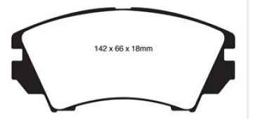 Preview: EBC Blackstuff Bremsbeläge DPX2014 für Opel Astra GTC J  1.4 vorne