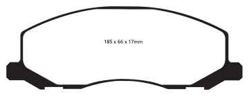 Preview: EBC Blackstuff Bremsbeläge DPX2015 für Opel Insignia A Country Tourer G09 2.0 CDTi 4x4 (47) vorne