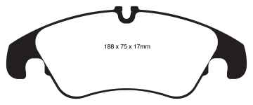 Preview: EBC Blackstuff Bremsbeläge DPX2022 für Audi A6 4G5, C7, 4GD 3.0 TDI quattro vorne