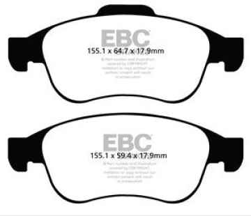 Preview: EBC Blackstuff Bremsbeläge DPX2023 für Dacia Duster HS 1.6 16V vorne