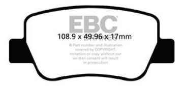 Preview: EBC Blackstuff Bremsbeläge DPX2027 für Toyota Avensis 3 Station Wagon ZRT27, ADT27 2.2 D-4D hinten