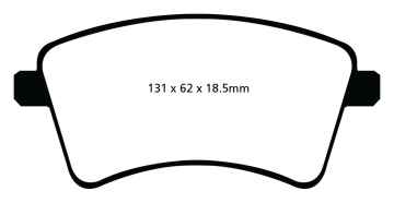 Preview: EBC Blackstuff Bremsbeläge DPX2033 für Renault Kangoo / Grand Kangoo KW0/1_ 1.5 dCi vorne