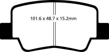 Preview: EBC Blackstuff Bremsbeläge DPX2051 für Toyota Verso _AUR2_, _ZGR2_ 2.2 D-4D hinten