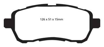 Preview: EBC Blackstuff Bremsbeläge DPX2058 für Daihatsu Materia  1.5 ECO 4WD vorne
