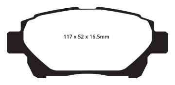 Preview: EBC Blackstuff Bremsbeläge DPX2061 für Toyota IQ  1.33 vorne