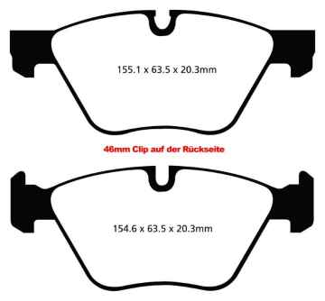 Preview: EBC Blackstuff Bremsbeläge DPX2077 für BMW X1 E84 sDrive 18 d vorne
