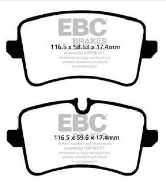 Preview: EBC Blackstuff Bremsbeläge DPX2082 für Audi A6 4G5, C7, 4GD 3.0 TDI quattro hinten