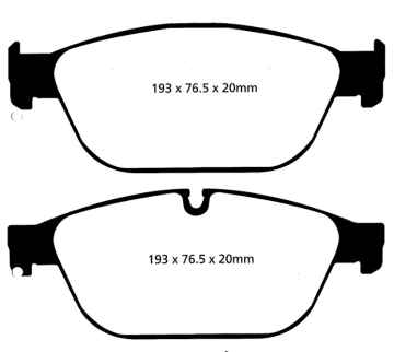 Preview: EBC Blackstuff Bremsbeläge DPX2087 für Audi A8 4H2, 4H8, 4HC, 4HL 4.2 FSI quattro vorne