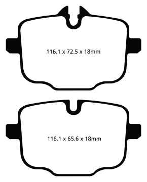Preview: EBC Blackstuff Bremsbeläge DPX2089 für BMW X3 G01, F97 xDrive M40 i hinten