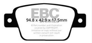 Preview: EBC Blackstuff Bremsbeläge DPX2107 für Alfa Romeo Mito 955_ 1.4 (955AXV1A) hinten