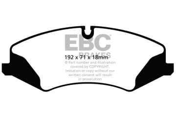 Preview: EBC Blackstuff Bremsbeläge DPX2123 für Land Rover Discovery 5 L462 2.0 Td4 4x4 vorne