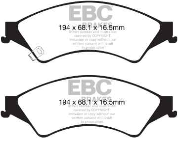 Preview: EBC Blackstuff Bremsbeläge DPX2140 für Ford Ranger  2.2 TDCi vorne