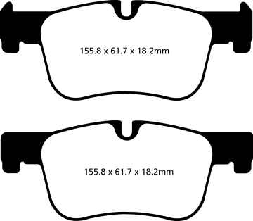 Preview: EBC Blackstuff Bremsbeläge DPX2143 für BMW 3 F30, F80 320 i vorne