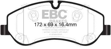 Preview: EBC Blackstuff Bremsbeläge DPX2151 für Ford Transit 7 Kasten  2.2 TDCi 4x4 vorne