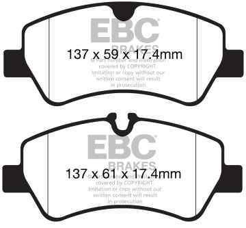EBC Blackstuff Bremsbeläge DPX2152 für Ford Transit 7 Pritsche/Fahrgestell  2.2 TDCi 4x4 hinten