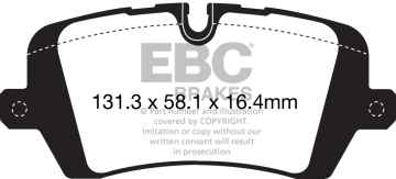 Preview: EBC Blackstuff Bremsbeläge DPX2161 für Land Rover Discovery 5 L462 2.0 Td4 4x4 hinten